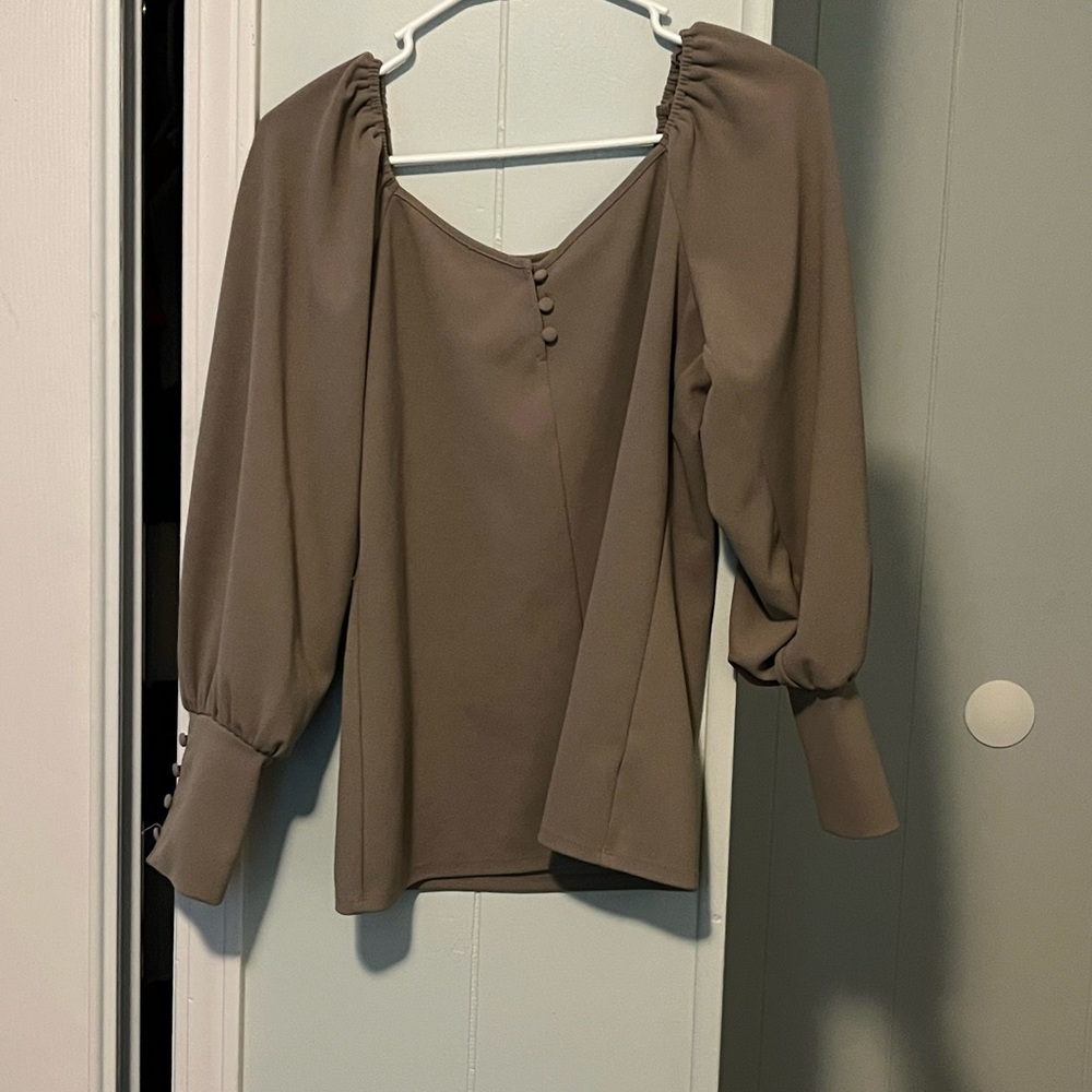 Worthington Brown Ruched blouse